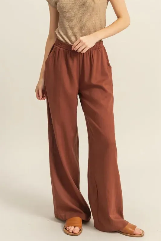 HYFVE Elastic Waist Wide Leg Pants sold by Charming Charlie