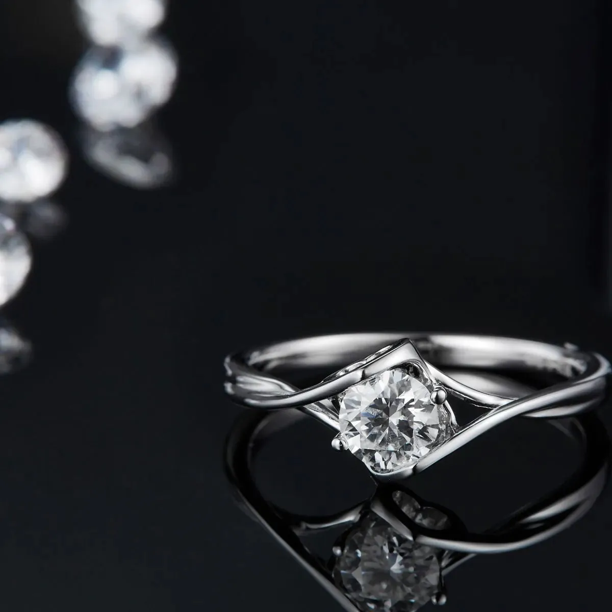 Moissanite 925 Sterling Silver Ring sold by Charming Charlie product image thumbnail 4