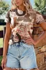 Western Horseshoe Printed Mesh Short Sleeve T Shirt sold by Charming Charlie