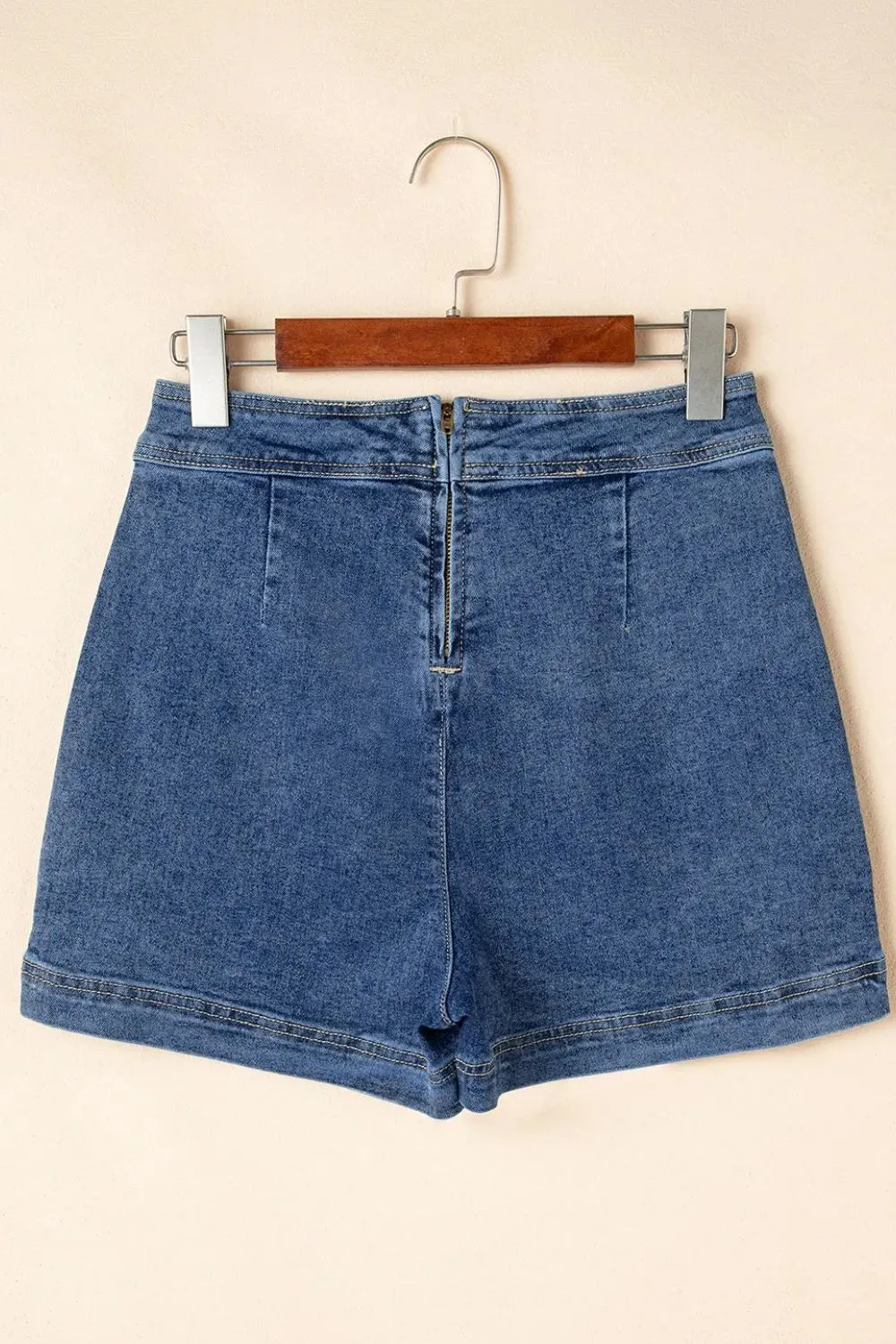 Asymmetrical Denim Skort with Pockets sold by Charming Charlie product image thumbnail 4