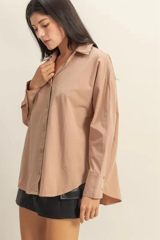 HYFVE Button Down Long Sleeve Shirt sold by Charming Charlie product image thumbnail 2