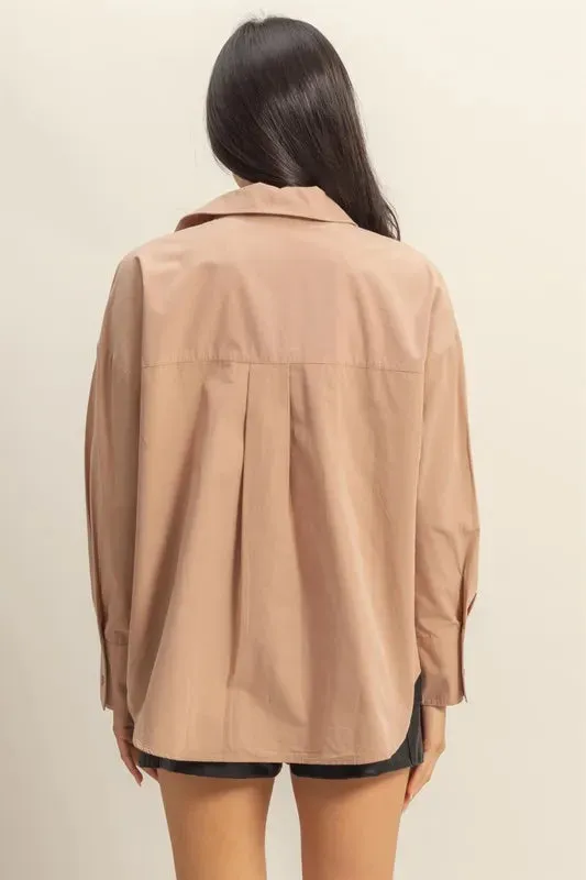 HYFVE Button Down Long Sleeve Shirt sold by Charming Charlie product image thumbnail 3