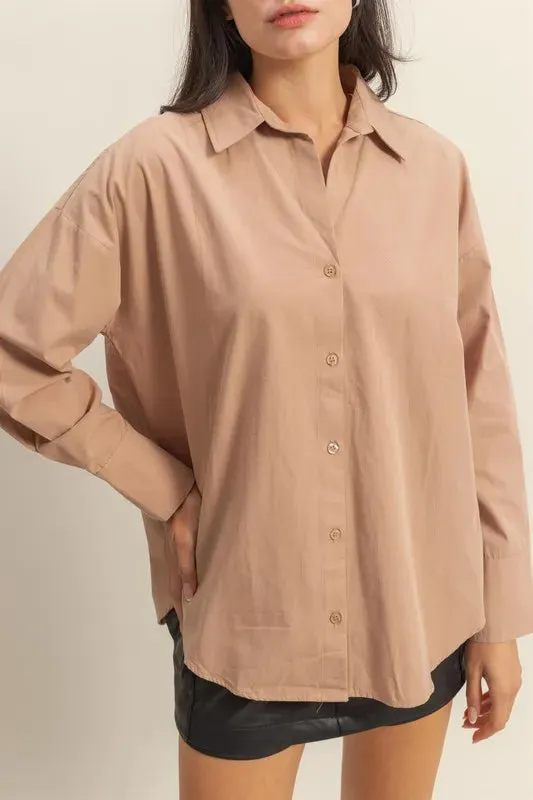 HYFVE Button Down Long Sleeve Shirt sold by Charming Charlie product image thumbnail 4