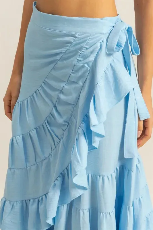 HYFVE Ruffled Tiered High Waist Skirt sold by Charming Charlie product image thumbnail 4