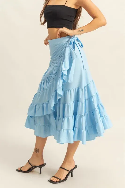 HYFVE Ruffled Tiered High Waist Skirt sold by Charming Charlie product image thumbnail 2