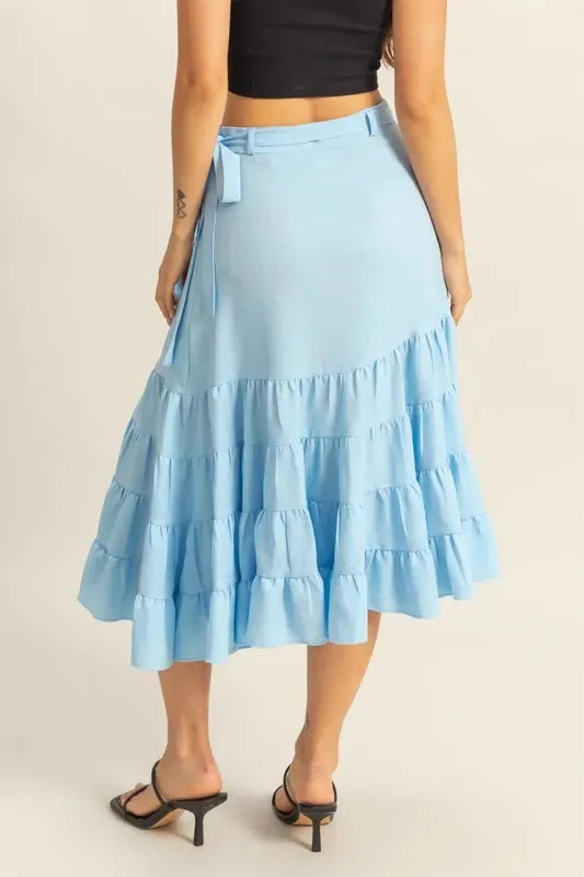 HYFVE Ruffled Tiered High Waist Skirt sold by Charming Charlie product image thumbnail 3