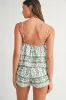 MABLE Floral Printed Peplum Top and Shorts Set sold by Charming Charlie
