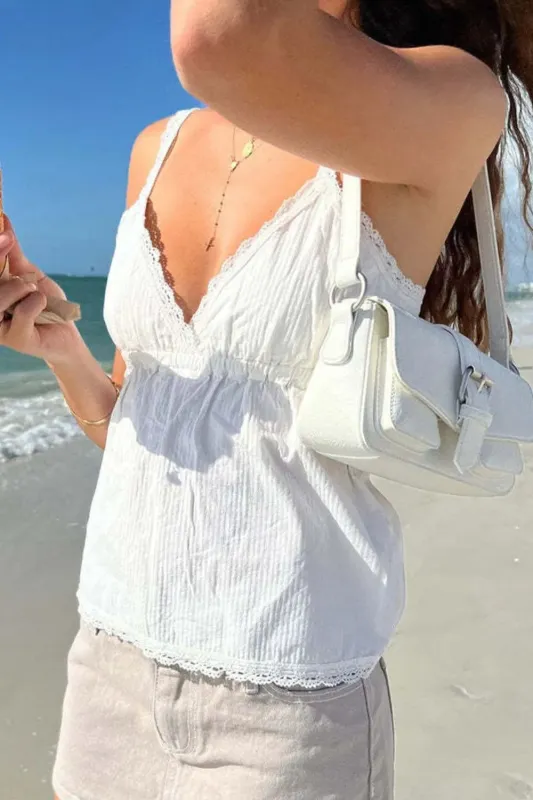 Lace Detail V-Neck Cami sold by Charming Charlie