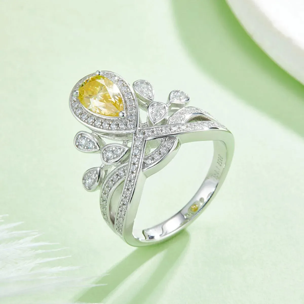 1 Carat Moissanite 925 Sterling Silver Ring sold by Charming Charlie product image thumbnail 4