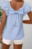 Bow Back Ruffled Cap Sleeve Blouse sold by Charming Charlie