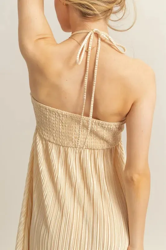 HYFVE Knotted Detail Halter Neck Flowy Maxi Dress sold by Charming Charlie product image thumbnail 5