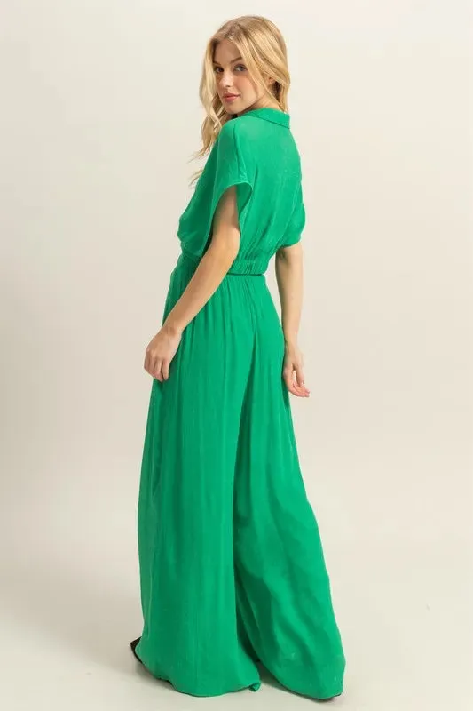 HYFVE Kimono Sleeve Crop Top and Wide Leg Pants Set sold by Charming Charlie product image thumbnail 4