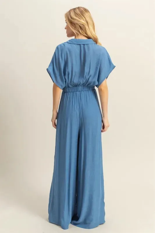 HYFVE Kimono Sleeve Crop Top and Wide Leg Pants Set sold by Charming Charlie product image thumbnail 4