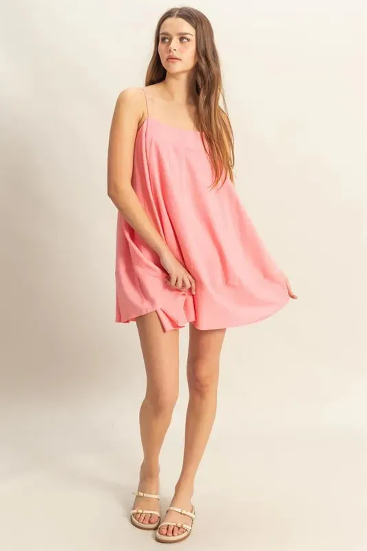 HYFVE A-Line Flowy Mini Cami Dress with Pockets sold by Charming Charlie product image thumbnail 4
