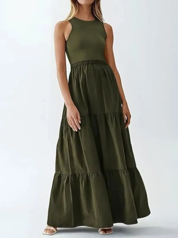 Round Neck Sleeveless Maxi Tank Dress sold by Charming Charlie