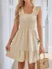 Smocked Square Neck Wide Strap Dress sold by Charming Charlie