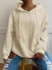 Cable knit hooded sweatshirt sold by Charming Charlie