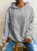 Cable knit hooded sweatshirt sold by Charming Charlie