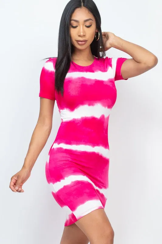 Stripe Tie-Dye Printed Midi Dress sold by Charming Charlie product image thumbnail 3