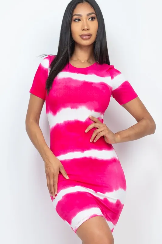 Stripe Tie-Dye Printed Midi Dress sold by Charming Charlie product image thumbnail 2