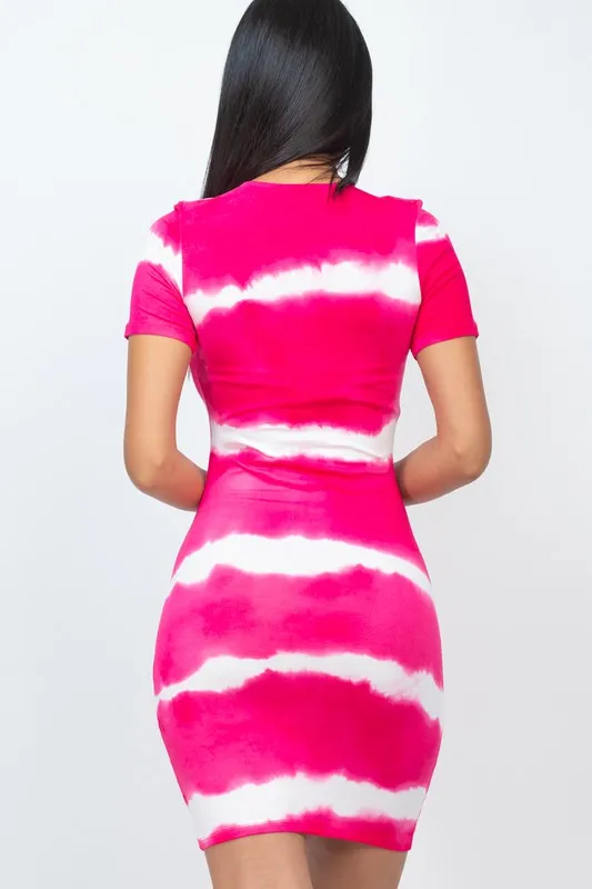 Stripe Tie-Dye Printed Midi Dress sold by Charming Charlie product image thumbnail 4