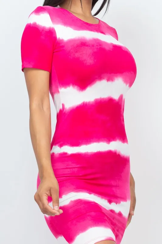 Stripe Tie-Dye Printed Midi Dress sold by Charming Charlie product image thumbnail 5