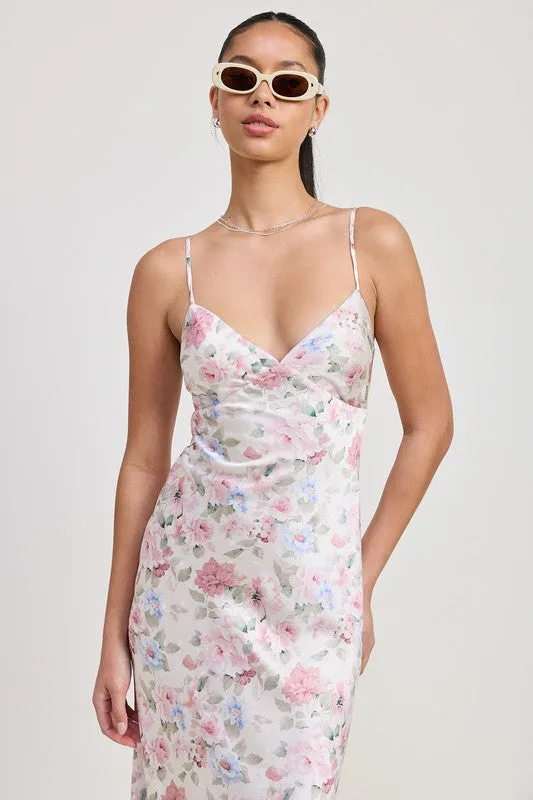 SPAGHETTI STRAP MAXI FLORAL DRESS sold by Charming Charlie product image thumbnail 3