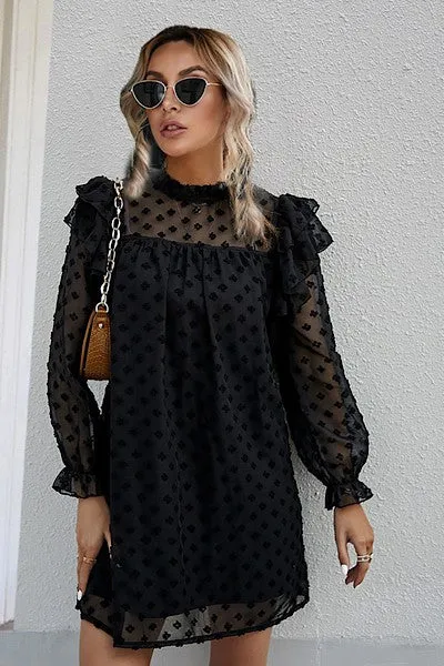 Swiss dot mesh dress sold by Charming Charlie product image thumbnail 4