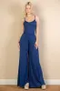 Button Front Wide Leg Jumpsuit sold by Charming Charlie