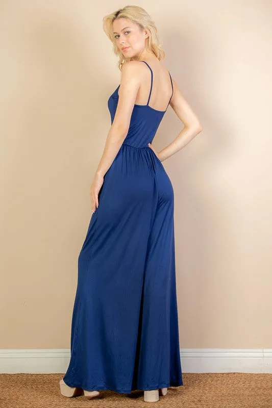 Button Front Wide Leg Jumpsuit sold by Charming Charlie product image thumbnail 4