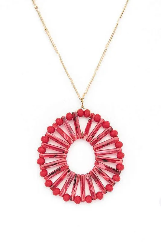 Beaded Pendant Necklace sold by Charming Charlie