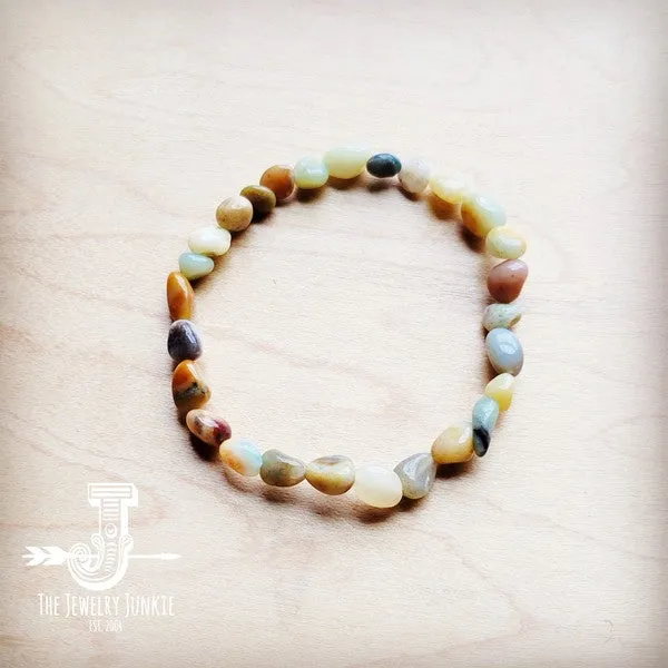 Amazonite Beaded Stretch Bracelet sold by Charming Charlie