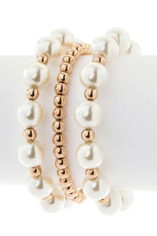 Mix Pearls Stretch Bracelet Set sold by Charming Charlie