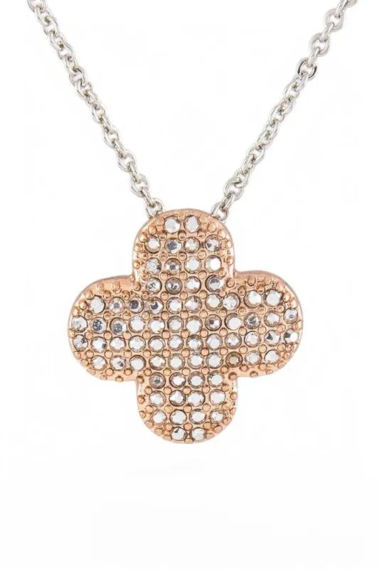 Crystal Clover Pendant Necklace Set sold by Charming Charlie