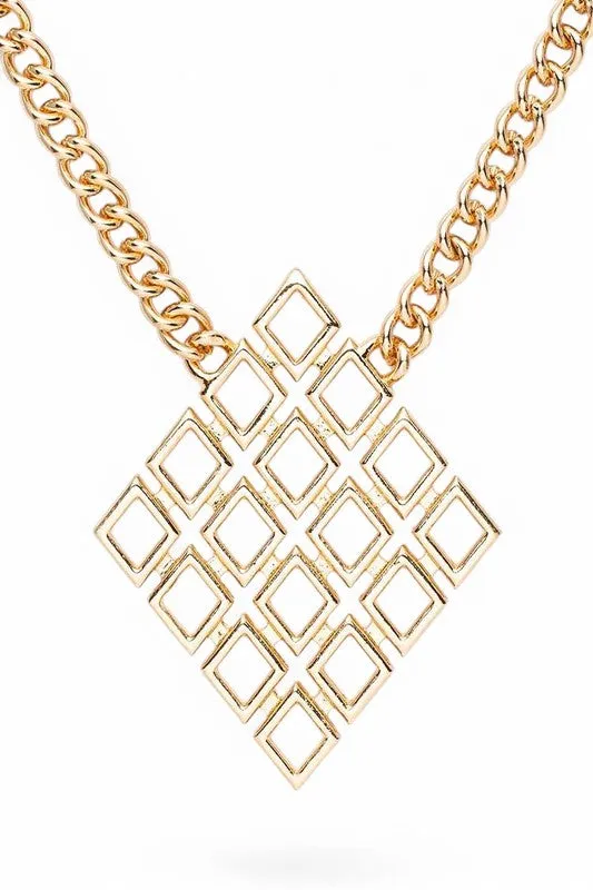 Laser Cut Argyle Pendant Necklace sold by Charming Charlie