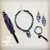 Natural Turquoise Stretch Bracelet w/ Indian Charm sold by Charming Charlie