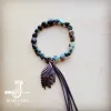 Natural Turquoise Stretch Bracelet w/ Indian Charm sold by Charming Charlie
