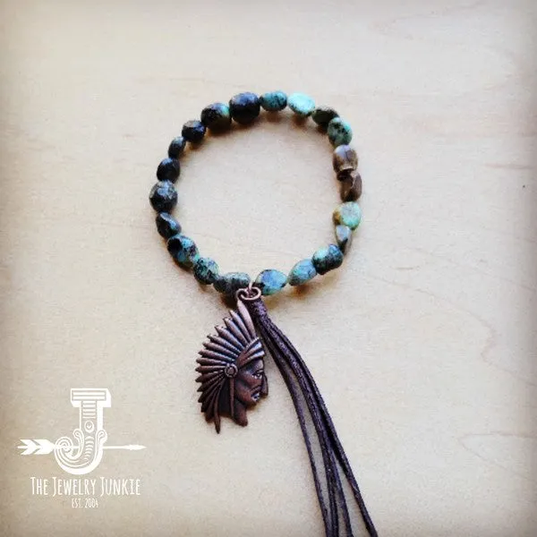 Natural Turquoise Stretch Bracelet w/ Indian Charm sold by Charming Charlie product image thumbnail 2