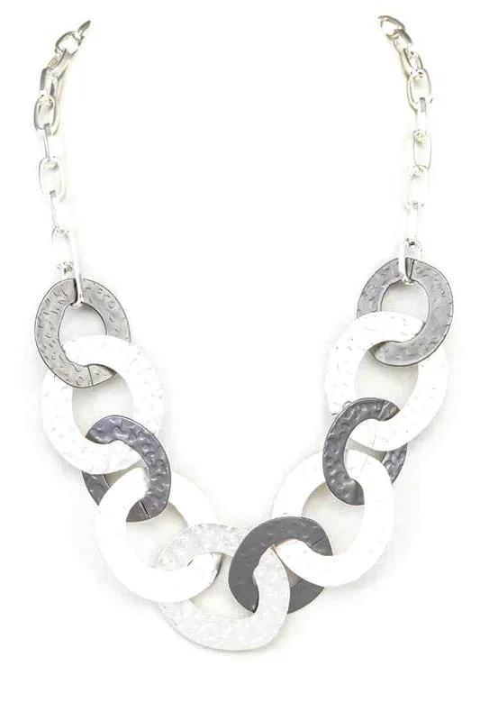 Textured Circle Plate Necklace sold by Charming Charlie