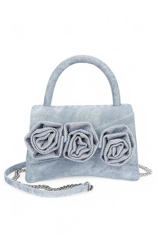 Sparkle Flower Top Handle Clutch Bag sold by Charming Charlie