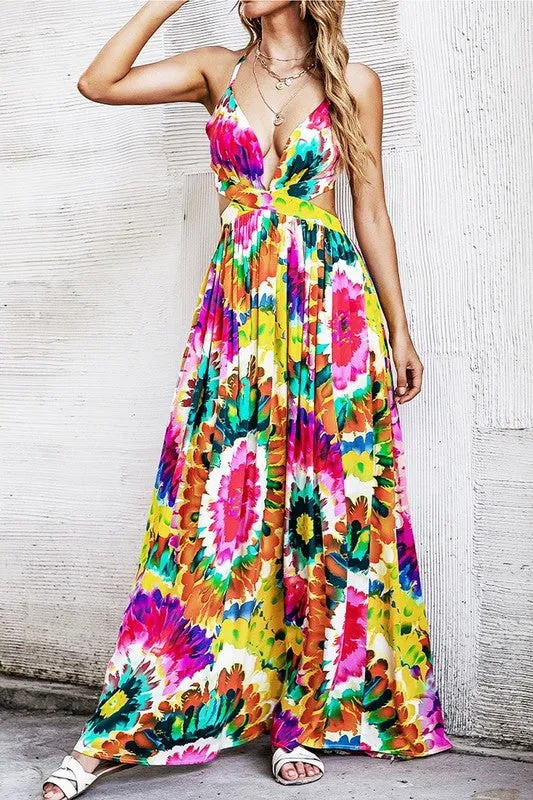 Maxi Dress with Back Tie Detail sold by Charming Charlie