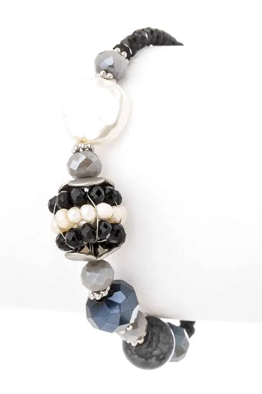 Crystal Beaded Stretch Bracelet sold by Charming Charlie