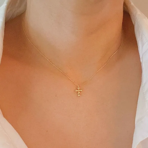 Mini Dot Cross Pendant Necklace sold by Charming Charlie product image thumbnail 3