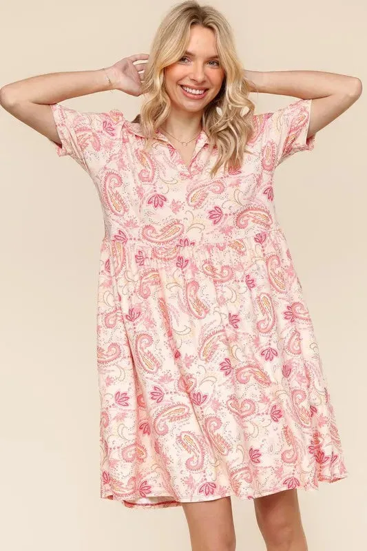 Haptics Fit and Flare Paisley Print Knit Dress sold by Charming Charlie product image thumbnail 2