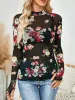 Floral Mock Neck Long Sleeve Top sold by Charming Charlie