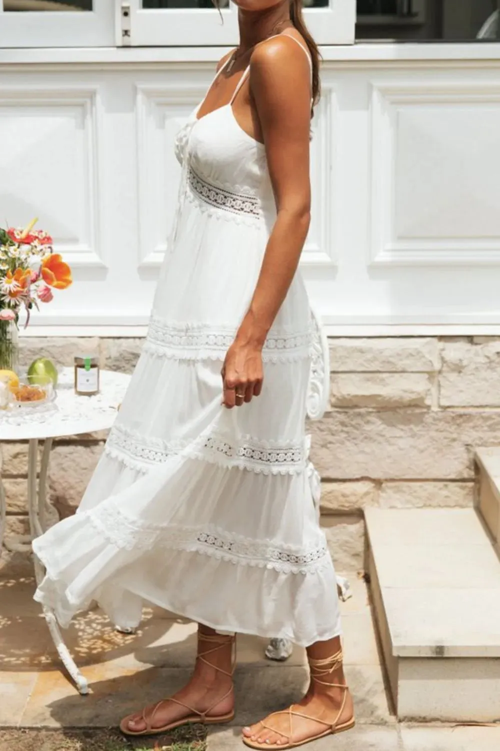 Lace Trim Square Neck Midi Cami Dress sold by Charming Charlie product image thumbnail 4