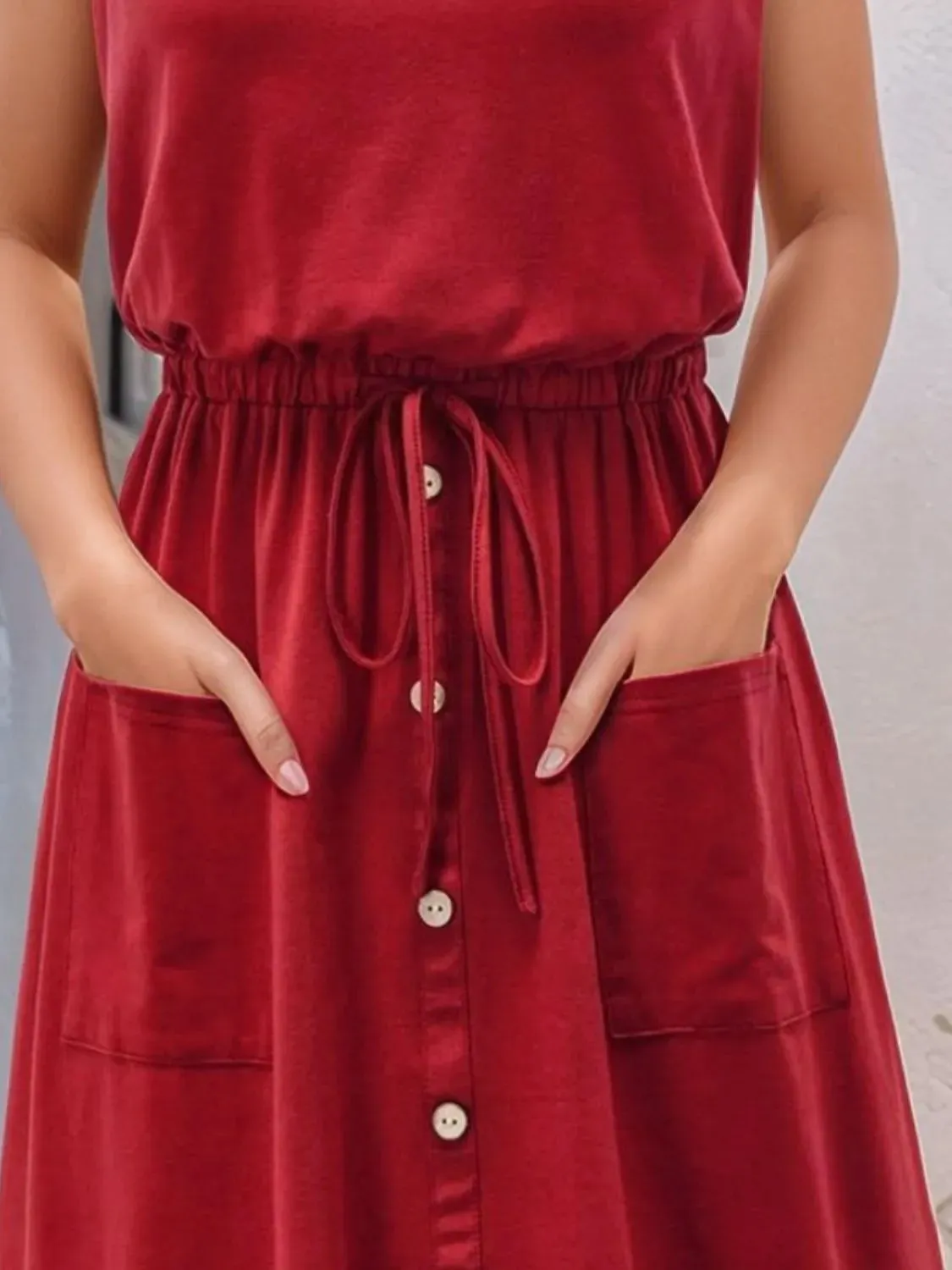 Full Size Round Neck Sleeveless Tank Dress Plus Size sold by Charming Charlie product image thumbnail 2