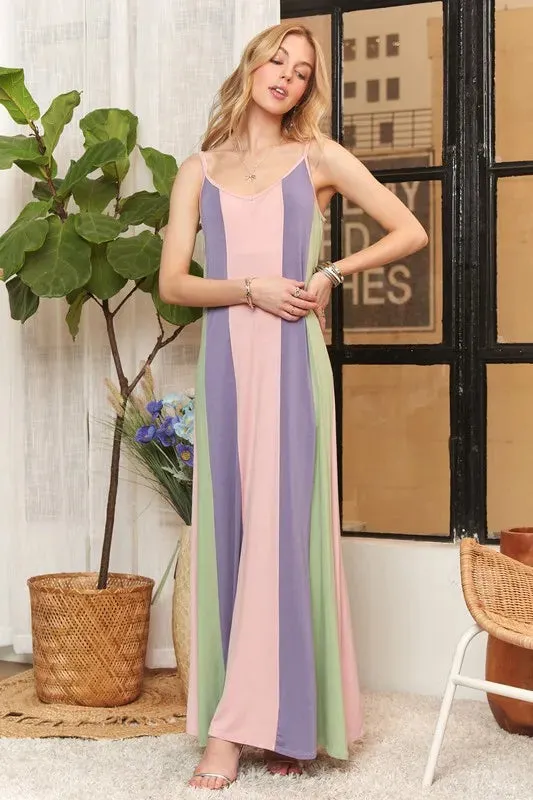ADORA Color Block Sleeveless Maxi Cami Dress sold by Charming Charlie product image thumbnail 3