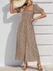 Printed Square Neck Puff Sleeve Jumpsuit sold by Charming Charlie