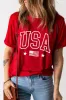 USA American Flag Crewneck T Shirt sold by Charming Charlie